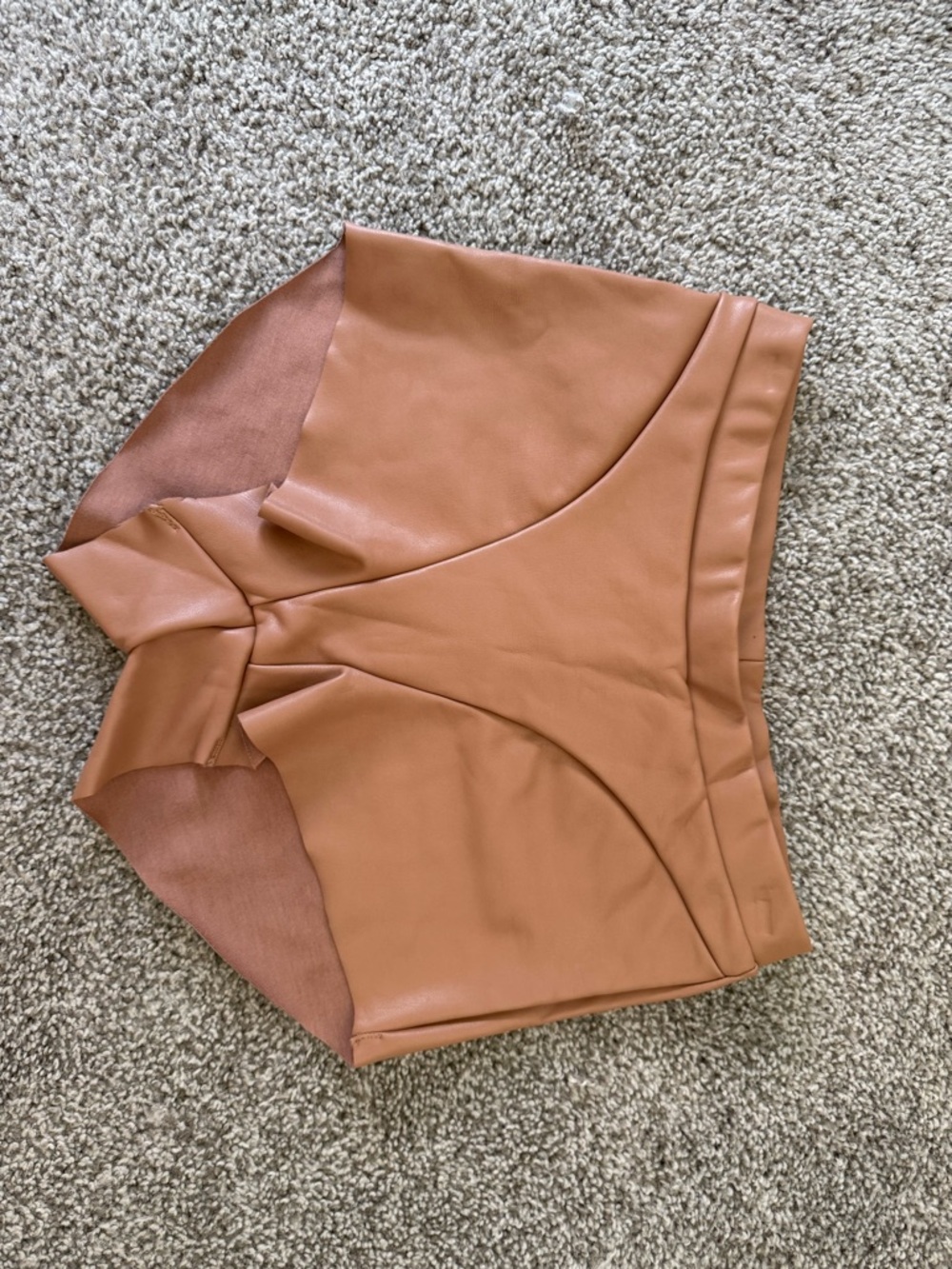 Skims Faux Leather High-Waist Hot Shorts